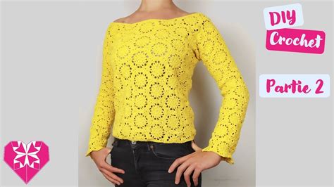 Pull Hexagones Au Crochet Toutes Les Tailles Mod Le Femme Partie