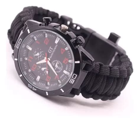 Pulseira Nylon Trançado Para Galaxy Watch 4 Watch 5 Pro Cor Preto