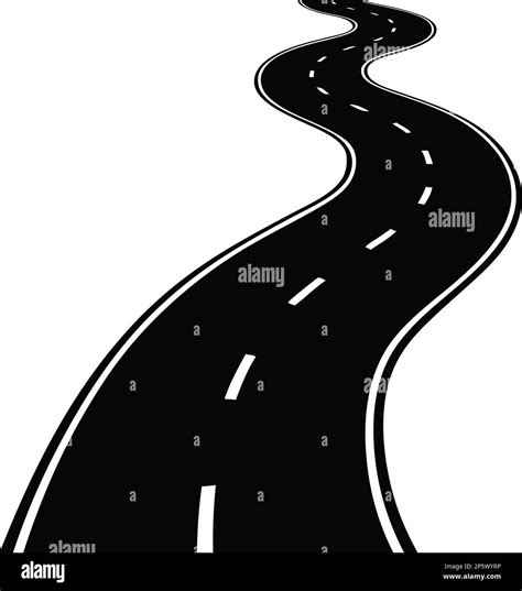 Road Black and White Illustration Stock Photo - Alamy