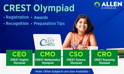 Crest Olympiad Registration Awards Recognition Preparation Tips Allen Overseas