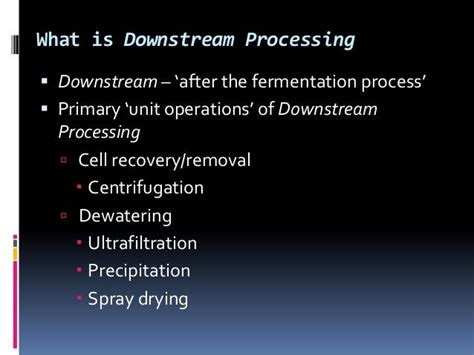 Downstream processing