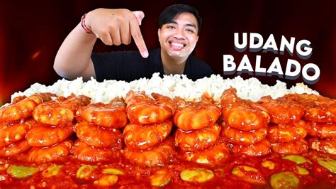 ENAK GILAA MUKBANG SAMBAL BALADO UDANG PETE MERCON NASI HANGAT