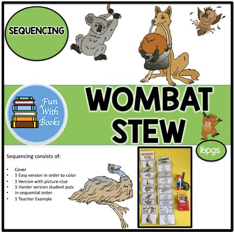 Wombat Stew Sequencing Book Units By Lynn