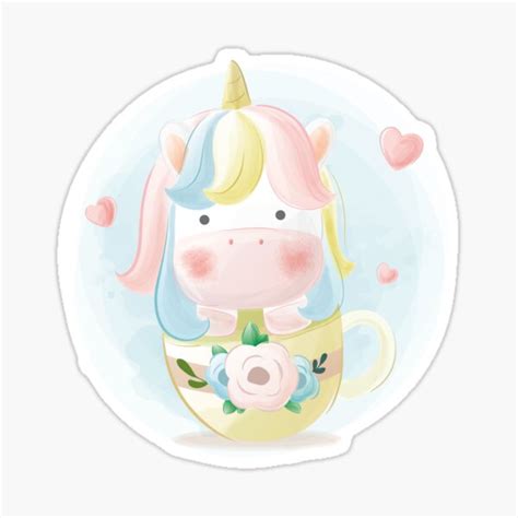 Cute Unicorn Sticker For Sale By Eryanmaz Redbubble