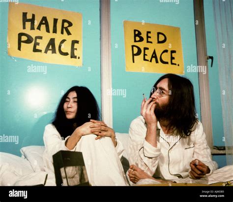 John Lennon And Yoko Ono Bed In