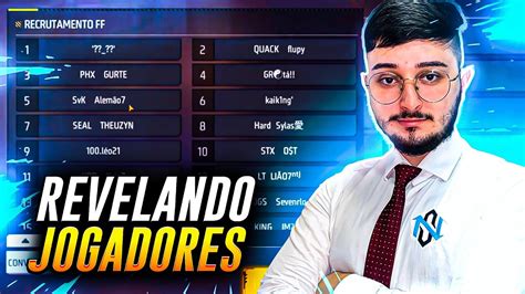 AVALIANDO E RECRUTANDO JOGADORES TODOS PODEM PARTICIPAR FREE FIRE