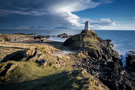 Llanddwyn Island Lighthouse Stock Photo - Download Image Now - iStock