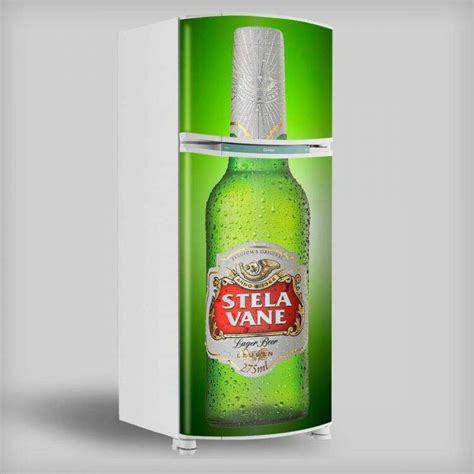 Adesivo Para Envelopamento De Geladeira Porta Stella Artois Nome