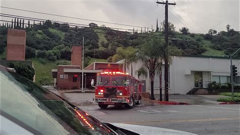 Monterey Park Fire Dept Engine Responding To A Medical Call Youtube