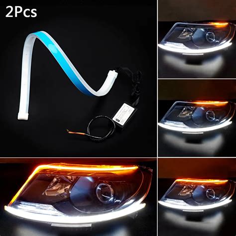 Pcs Car Styling Cm Cm Car Led Strip Flexible Soft Tube Guide