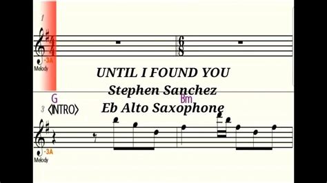 Until I Found You Eb Alto Saxophone Playalong Sheet Music Backing Track Youtube