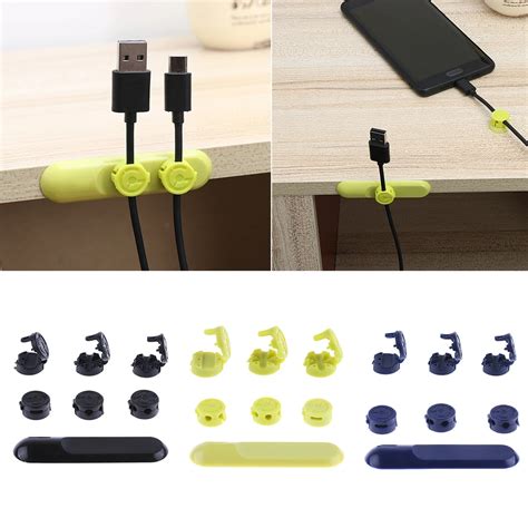 1PC Magnetic Ttiny Wire Cable Organizer Desktop & Workstation Clips ...