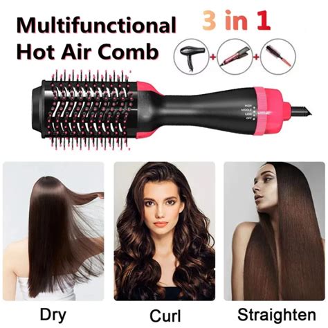 In Hot Air Brush Rotating Hair Dryer Brush Hair Straightener Hair Curler Comb Hot Air Comb