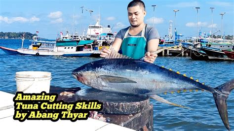 The Sharpest Knife In The World Amazing Tuna Cutting Skills By Abang