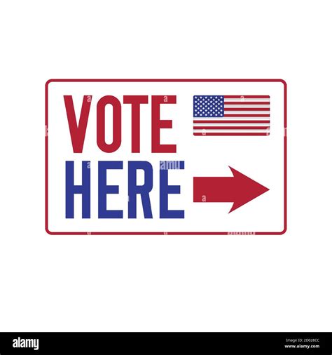 Vote Here Polling Place Sign Stock Vector Image Art Alamy