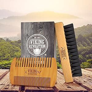 Viking Revolution Brosse A Barbe Poil De Sanglier Naturel Et Peigne