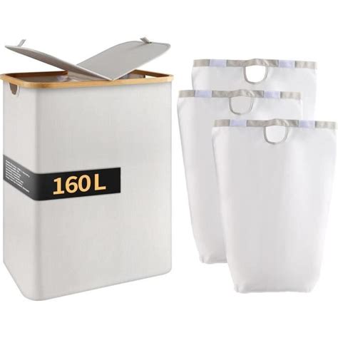 L Panier Linge Avec Couvercle Compartiments Corbeille A Linge