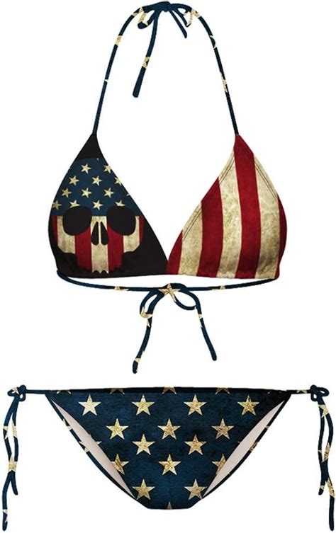 Growing Wild Sexy American Flag Bikini For Women Patriotic