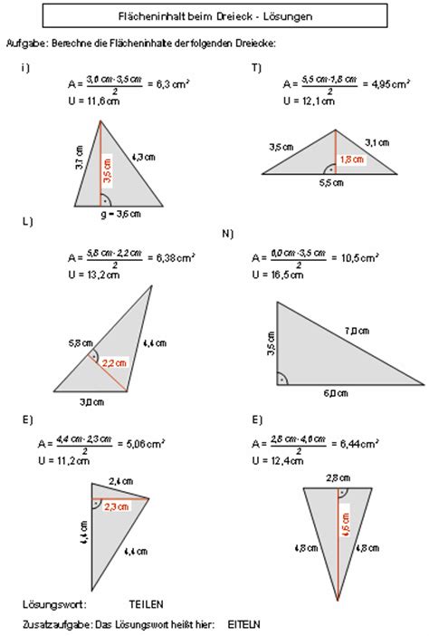 Flächenberechnung beim Dreieck