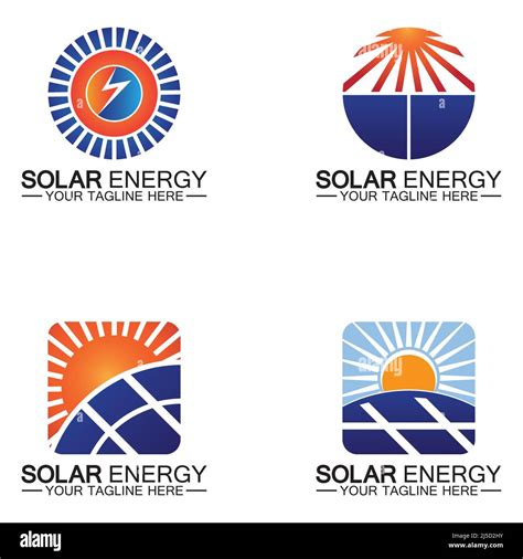 Plantilla Vectorial De Diseño De Logotipos De Energía Solar Imagen Vector De Stock Alamy