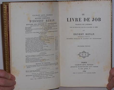 Le Livre De Job Traduit De L H Breu Avec Une Tude Sur L Age Et Le