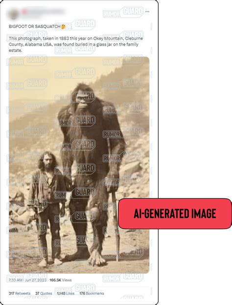 Ai Image Generator Fabricates ‘archival Bigfoot Photo