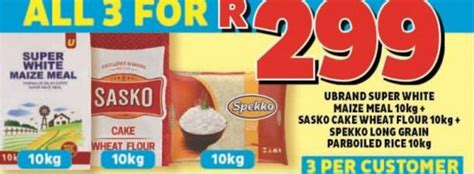 Ubrand Super White Maize Meal Kg Sasko Cake Wheat Flour Kg