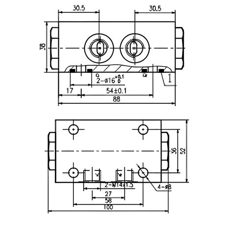 Two Way Pilot Check Valve Double Unit Hfd Hydraulic Valve
