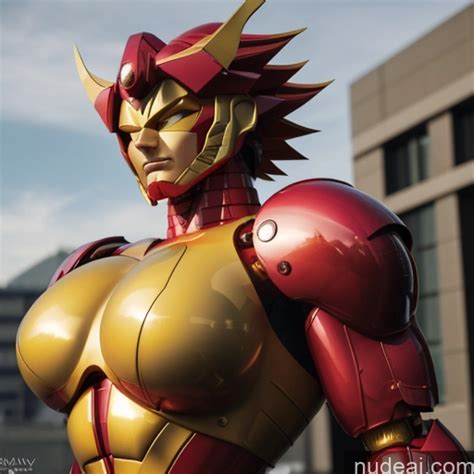 Nude AI Image For Superhero Woman Busty Front View Abs Muscular Porn