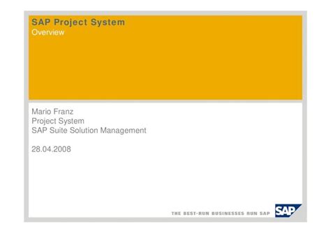 Pdf Sap Project System Dokumentips