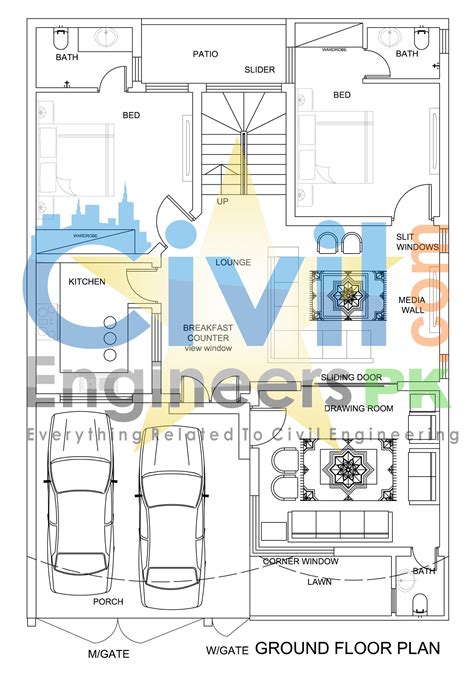 New 8 Marla House Plans With 3d Views Civil Engineers Pk