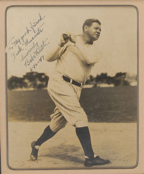 Babe Ruth Signed Photograph Rr Auction