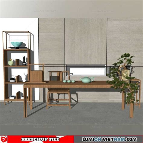 Tree Root Tea Table Sketchup Models By Cuong Covua