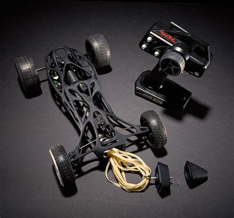 The Cirin D Printed Rubber Band Powered Remote Control Car Top