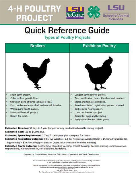 4 H Poultry Project Quick Reference Guide In 2023 Poultry Breeds Dust Bath For Chickens