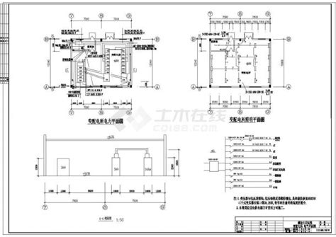 某机械工厂变电所全套cad设计构造详细图土木在线
