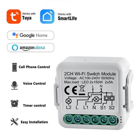 Mvava Rohs Ce Tuya Mini Wireless Wifi Light Switch Module Mhz Rf