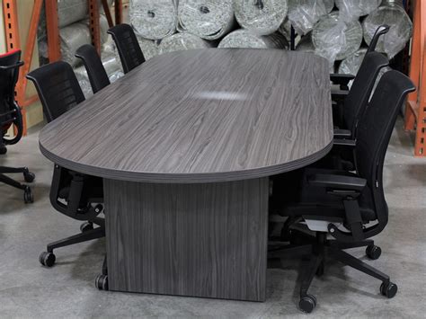 Office Star Napa 10 Racetrack Conference Table Slate Grey Labers