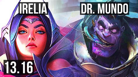 Irelia Vs Dr Mundo Top 2 8m Mastery 4 0 2 600 Games Euw