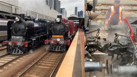 Steamrail Vr K Runs Around At Southern Cross Station Shepparton