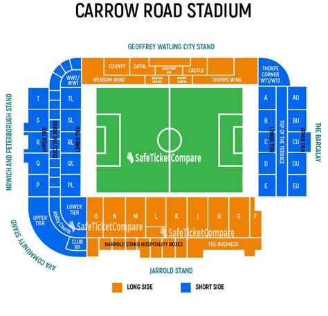 Norwich City Seating Map Carrow Road Stadium Map