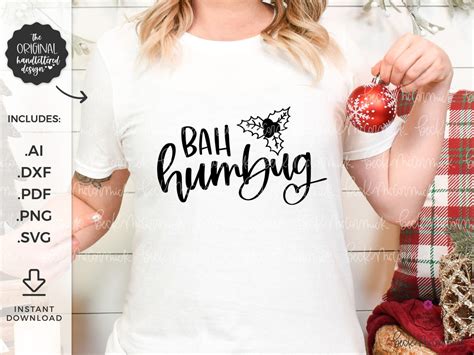 Bah Humbug Svg Silhouette Cut File Instant Download For Cricut Instant