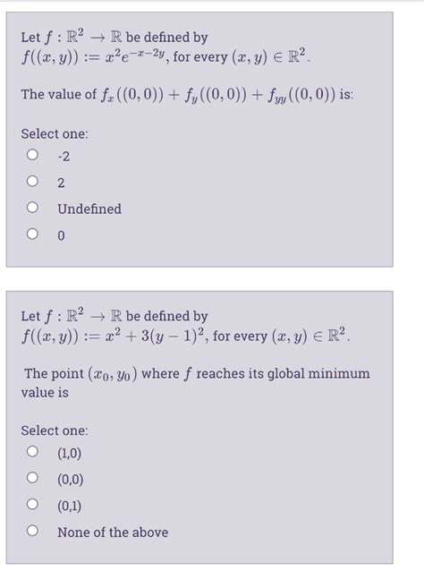 Solved Let F R R Be Defined By F X Y X E X Y Chegg