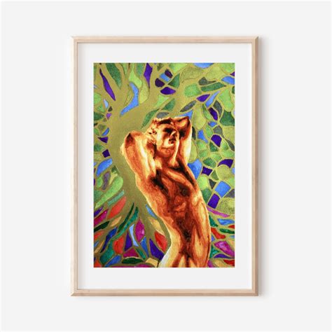 Nude Male Queer Gay Wall Art Gay Wall Art Print Masculine Erotic Queer Perfect Same Sex