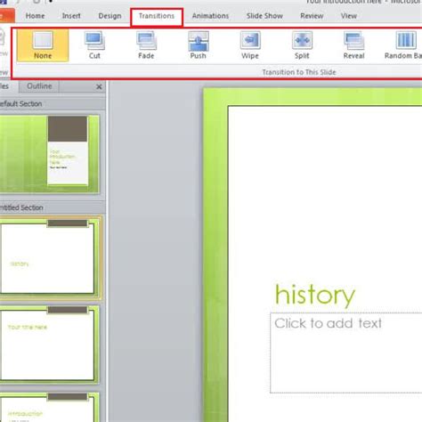 How To Apply Slide Transitions In A Powerpoint Presentation Howtech