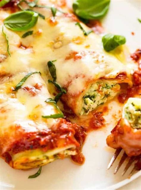 Cannelloni Mit Leckerer Füllung Aus Spinat Und Ricotta Rezept Rezepte Einfache Gerichte