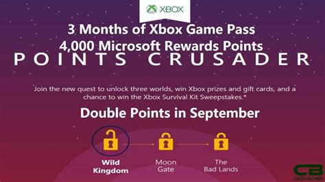 Points Crusader Xbox Microsoft Rewards Quests Overview Free 3 Months