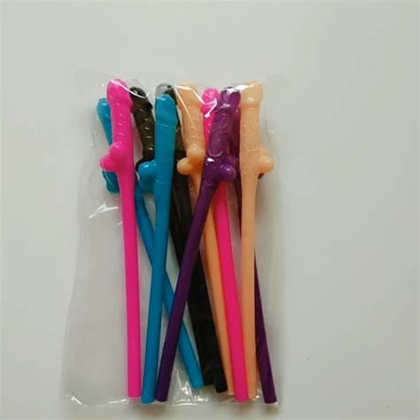 10 Pcs Drinking Penis Straws Bride Shower Sexy Hen Night Willy Penis