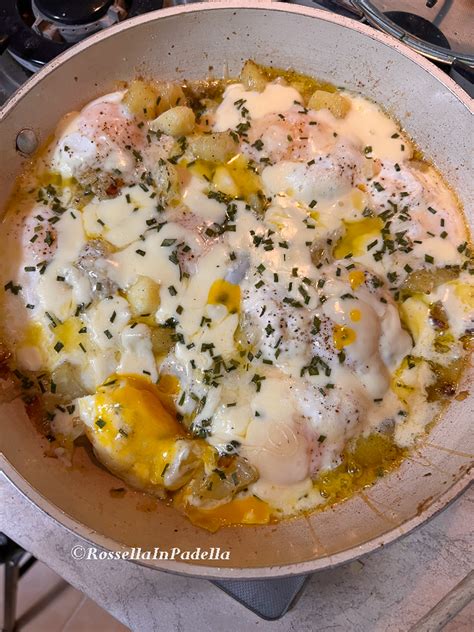 UOVA E PATATE IN PADELLA Con Parmigiano E Mozzarella