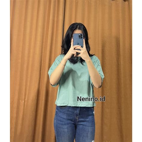 Jual Kaos Crop Oversize Crop Tee Kaos Polos Crop Top Over Size Kaos